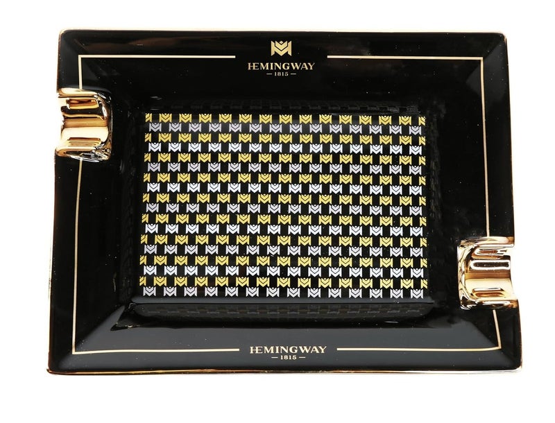 Hemingway Special Edition Ceramic Cigar Ashtray, 2-Cigar Rest, Elegant Living Room Decor Ash Tray, Perfect Gift for Men - Image 1